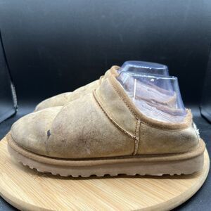 UGG Classic Slippers Womens Size 8 Suede Sheepskin Chestnut Brown 1009249 Shoes